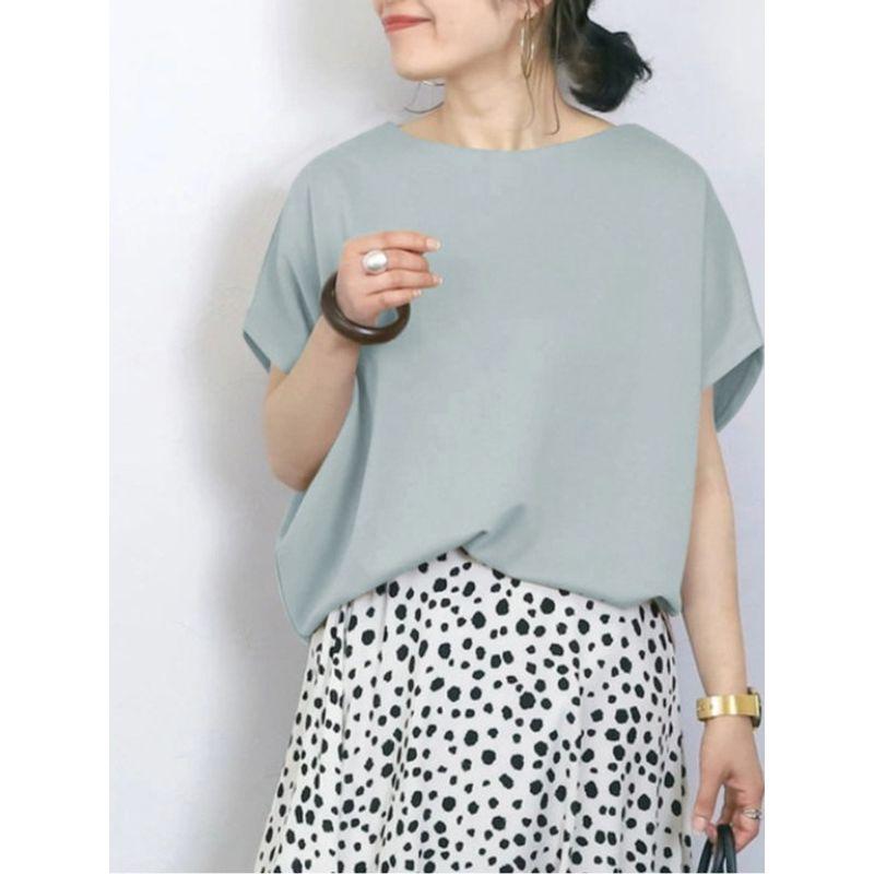 Japan and South Korea Hong Kong Style Summer New Round Neck Solid Simple Loose Casual All-matching Bat Sleeve Short Sleeve T-shirt Top