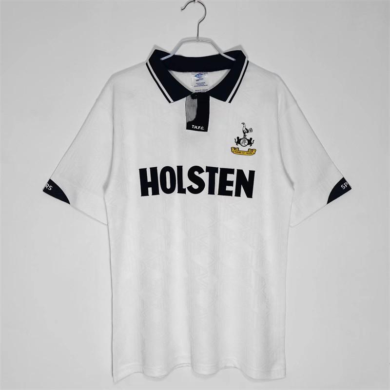 Maglia da Calcio Retro Tottenham Hotspur da Uomo a Maniche Corte Maglietta da Calcio Vintage Anni '90 Kit Casa/Trasferta Abbigliamento Sportivo