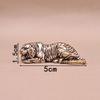 Brass Zodiac Tiger Office Desk Ornament Statue Furniture Tea Pet Decoration Retro Desktop Office Decor