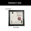 Pet Memorial Picture Frame 9x9Inch Wood Photo Frame for Loss of Dog Cats Sympathy Gift Dog Collar Souvenir Photo Sign