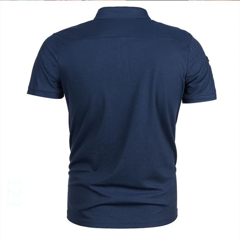 Summer T-Shirts Men's Short Sleeved Polo Shirt Icon Splicing Casual Lapel fashion T-shirt