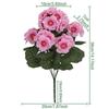 DIY Wreath Begonia Artificial Flower Silk Petals Faux Flower  Home Decoration