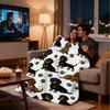 Dachshund Dog Blanket, Cozy All-Season Black Throw for Couch Bed Home Decor, Machine Washable Pet Lover Gift