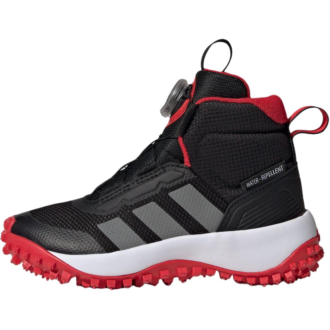 adidas FORTATRAIL JR3105 Kids BOA Mid-Cut Warm Winter Snow Boots Unisex Black 37