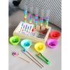 Montessori Educación Temprana Clip Tubo de Ensayo Cuentas de Color Niños Color Cognitivo Coordinación Mano-ojo Juguetes Educativos para el Cerebro