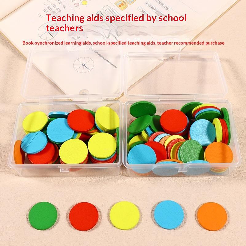 50Pcs Round Plastic Math Counters Colored Counting Chip Kids Early Math Learning Toy Kindergarten Preschool Math Learning