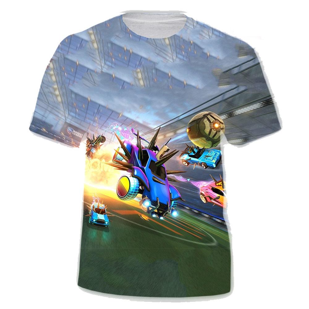 Kreativní design hry Rocket League, cool a módní tričko s neformální osobností