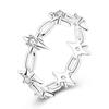 Original 925 Silver Sparking Stars Ring For Women Girls Jewelry Birthday Anniversary Gifts