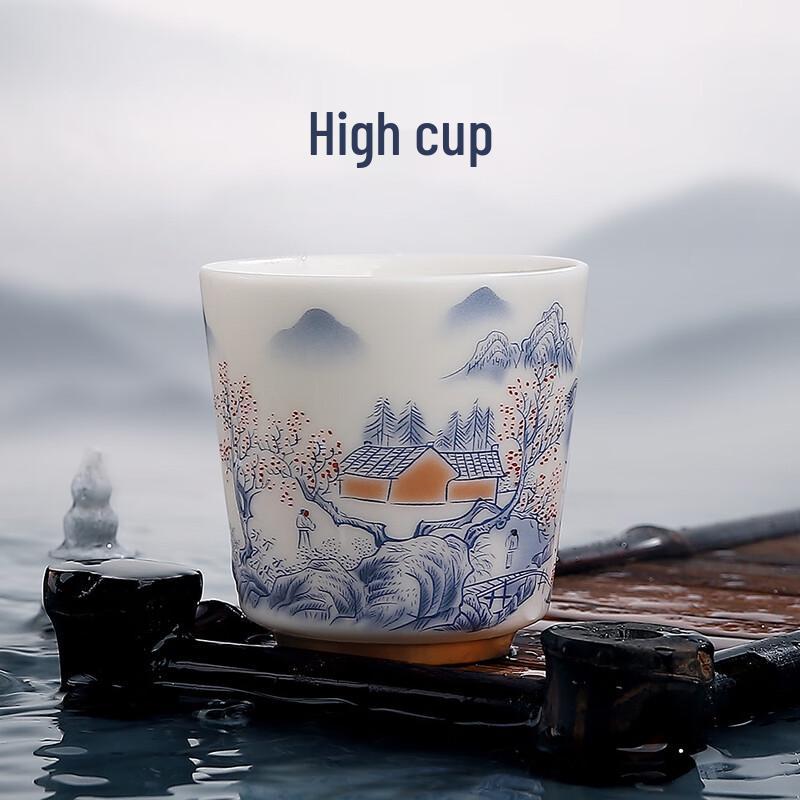 Mutton-Fat Jade White Porcelain Master Tea Cup