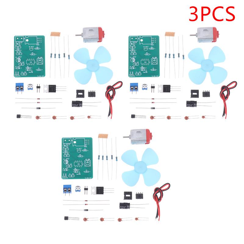 Ne555 Diy Electric Fan Kit Dc 4.5V Motor Pulse Width Speed Controller Kit Diy Electronic Soldering Practice Electronics Training