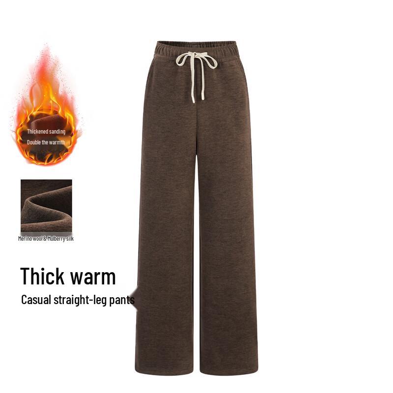 FivePlus Women s Wool Blend Straight-Leg Casual Pants L