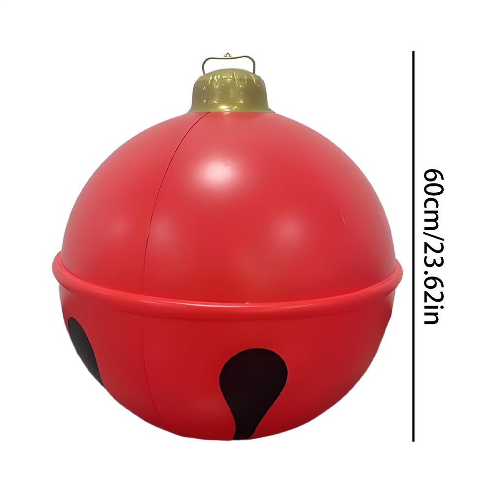 Outdoor Christmas Ball Ornaments 24 Inch Large PVC Inflatable Decor Yard Blow Up Ball Ornaments For Winter Outdoor Yard Garden