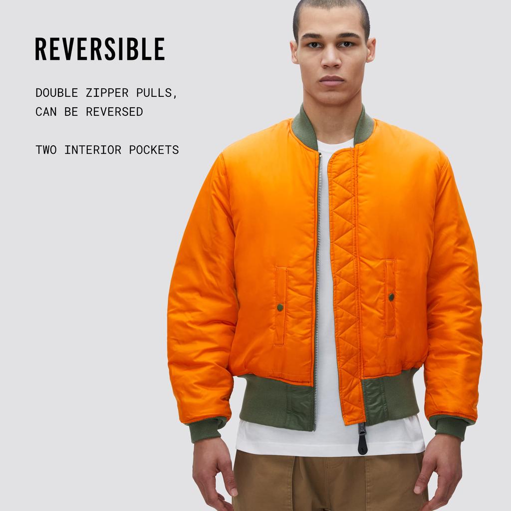 Alpha Industries Flight Bomber US Size 2X Green Men's MA-1 Jacket, Plus,