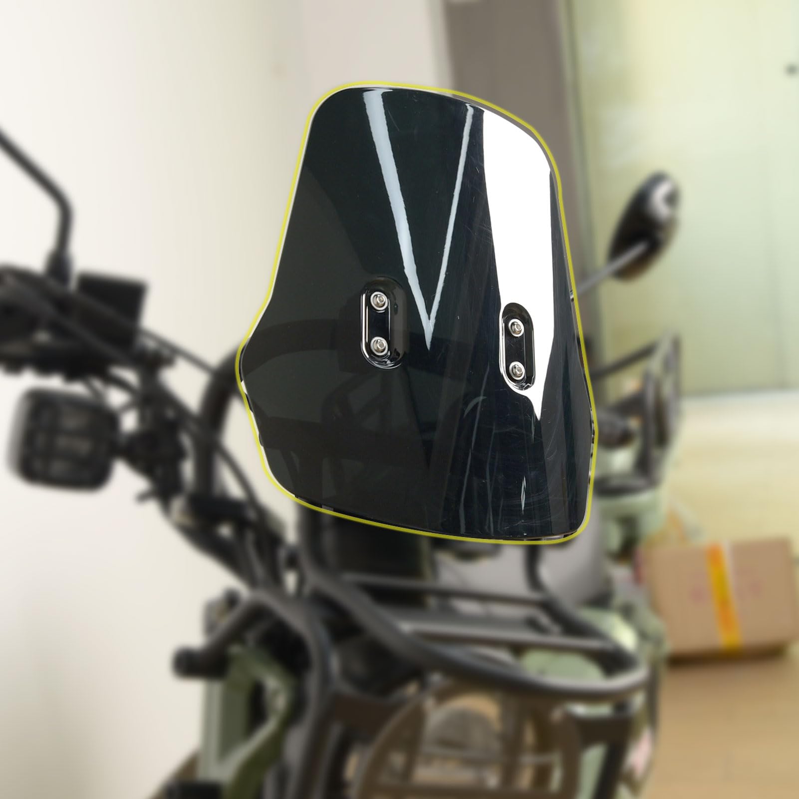 Midimttop Motorcycle Windshield, CT125 Windscreen, Bracket, Front Fairing, Flyscreen, Air Spoiler, Wind Deflector, Visor for Hunter Cub CT125/Trail 12