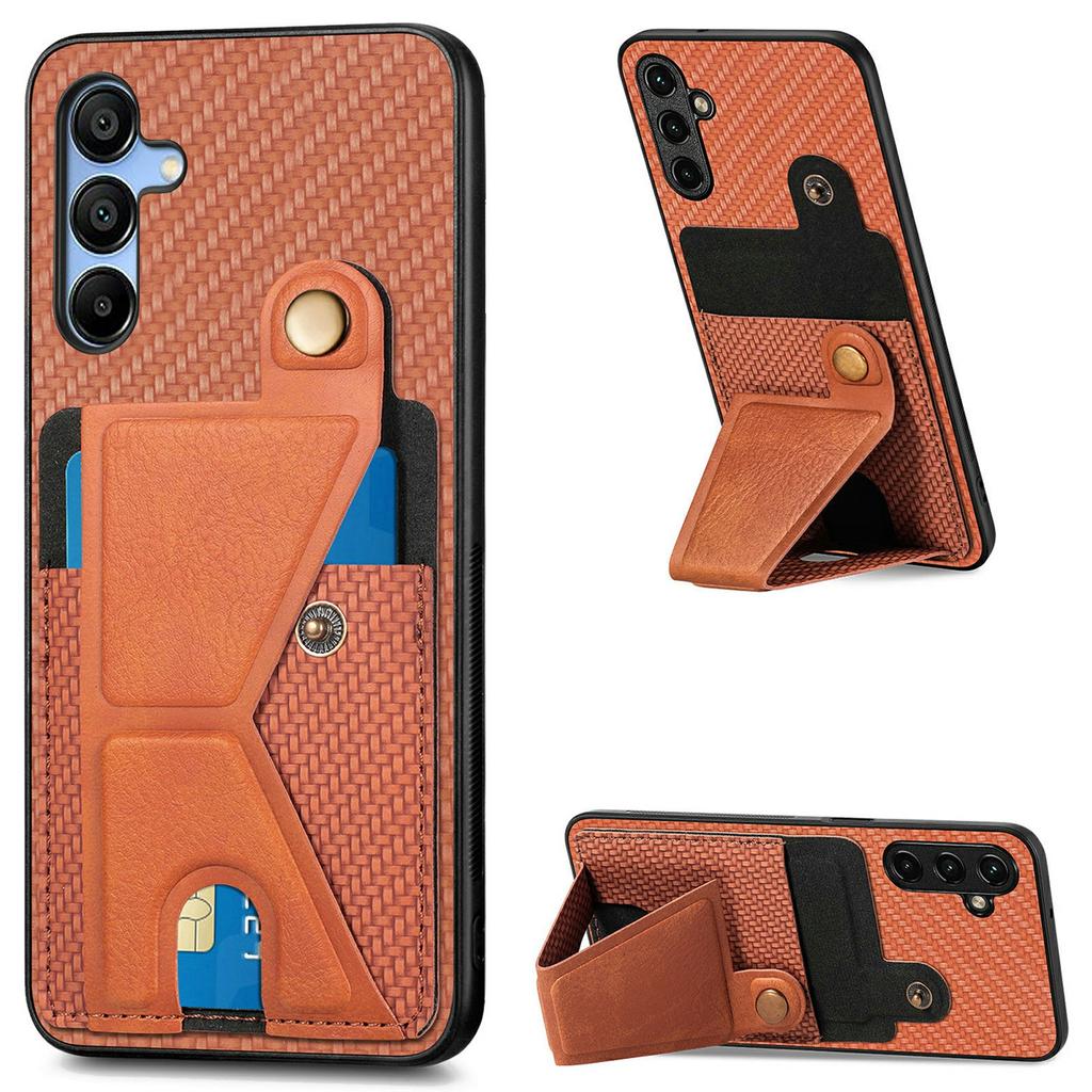 Für Samsung Galaxy A16 5G/A16 4G Hülle K-förmiger Ständer Leder+PC+TPU Handyhülle