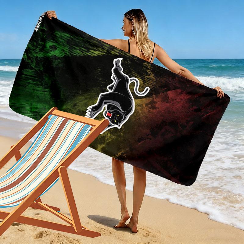 Penrith Panthers Legacy Print Beach Towel, Large Soft Quick Dry Towel for Beach Camping Swimming