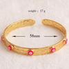 18K Gold Plated Cuff Band Bracelet For Women Fashion Evil Eye Bangle Luxury Crystal Bracelet Indian Bangles Women Accessories