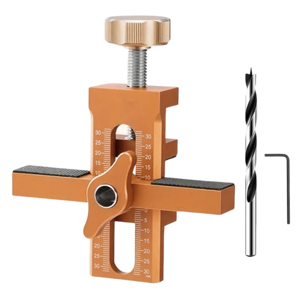 2 In 1 Cabinet Door Installation Positioner Adjustable Quick Positioning Rebounder Punched Mounting Jig Stable Clamping