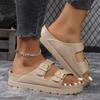 Fashion Fashion Women Slippers Platform Beach Shoes Girl Outdoor Slides EVA Flip Flops For Home Shoes Buckle Soft Thick Sole Sandals