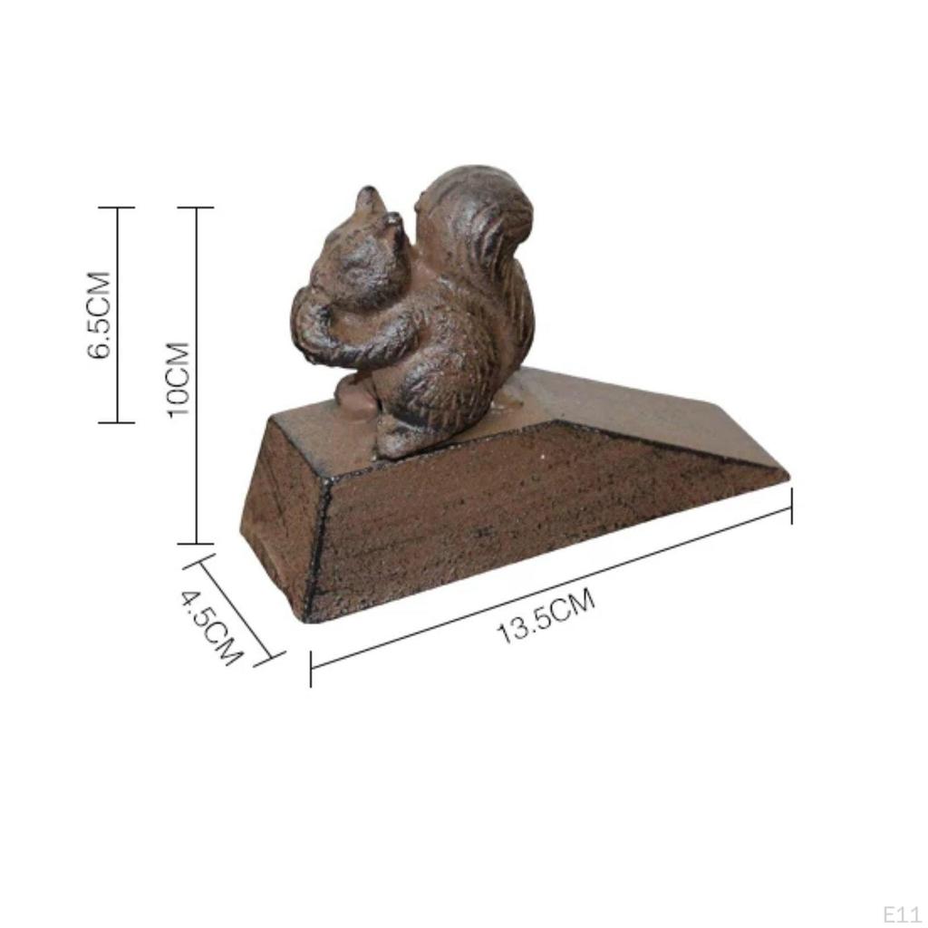 Iron Cartoon Door Stop No Animal AntiCollision for Indoor Bronze Puppy Solid Plug