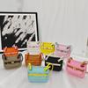 New Gypsy Small Square Messenger Mini Bag Contrasting Colors DIY Versatile Mini Mouth Red Envelope Key Bag Car Pendant