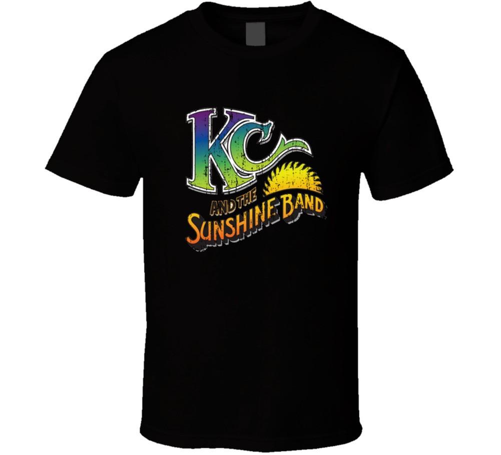 Kc Sunshine Band 70s Funk Disco Old School Music Worn Look T Shirt