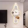 Creative Living Room Wall Clock Background Wall Decoration Clock Mural Minimalist Design Mute Hanging Painting Wall Watch