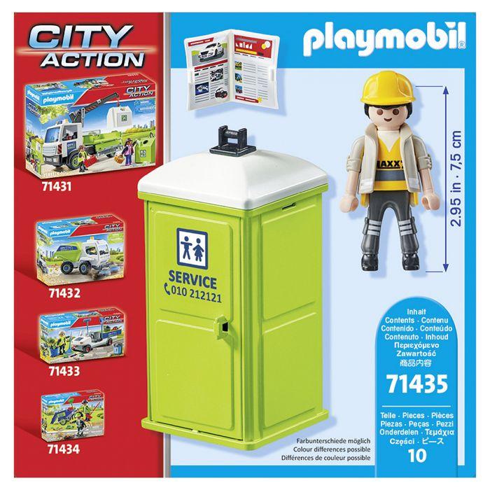 Jouet - PLAYMOBIL - 71435 - Toilettes mobiles - Avec personnage - 10 pièces - Dès 4 ans
