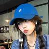 Korean-style simple letter-embroidered baseball cap for women, spring season, large head circumference, face-slimming, versatile casual hat, trendy