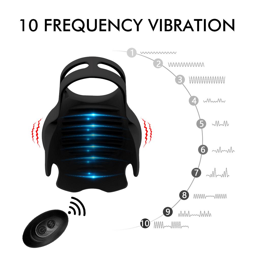 Männlicher Spermien-Verschlussring, Hodensack-Massage, Prostata-Massagegerät, Doppelring, Sexspielzeug für Männer