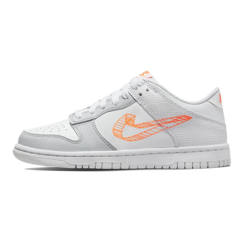 

Nike Dunk Low SE 3D Swoosh Pure Platinum Total Orange GS Sneakers DR0171-100 35.5