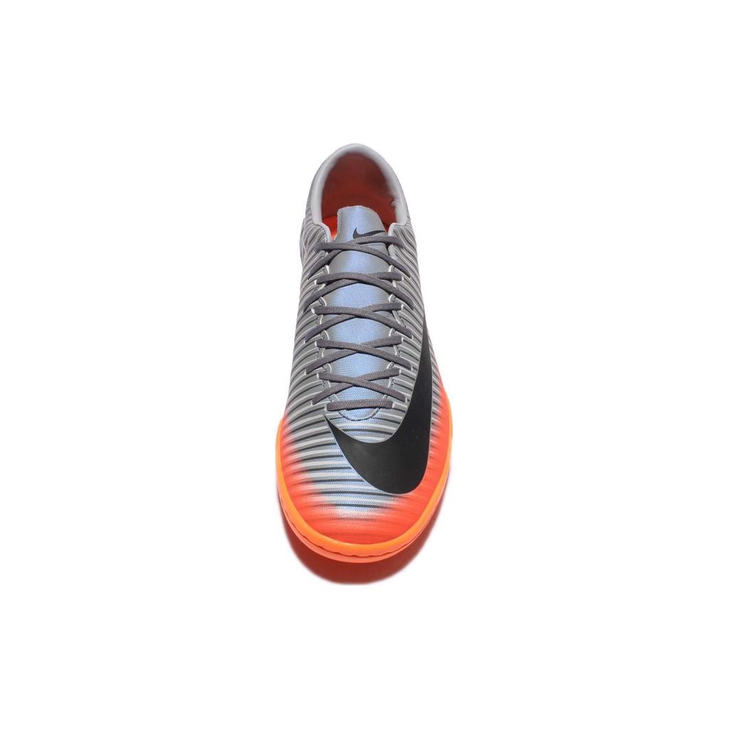 Nike Mercurial X Victory CR7 IC/IN Indoor Soccer Shoes Unisex Sneaker Silver Orange 852526-001