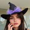 Large Black Witches Witch Hat for Women Led Light Up Witch Caps Halloween Cosplay Costume Accessory for Women Girls Gift