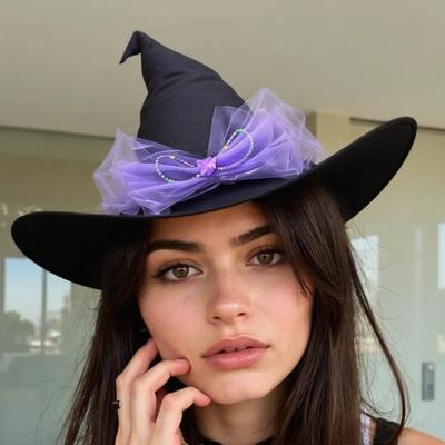 Halloween Wizard Hat Light Up Witch Hat Witch Caps Wizard Costume Accessories for Masquerade Party Decor Cosplay Props