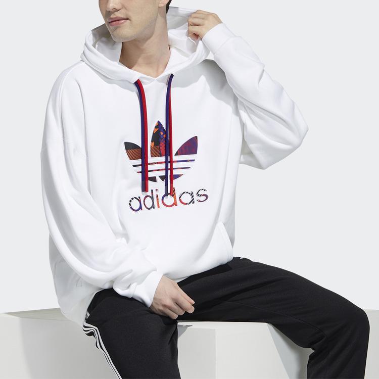 Adidas Originals Trefoil CNY Hoodie With Dual Drawstrings Men Hoodie White H09192