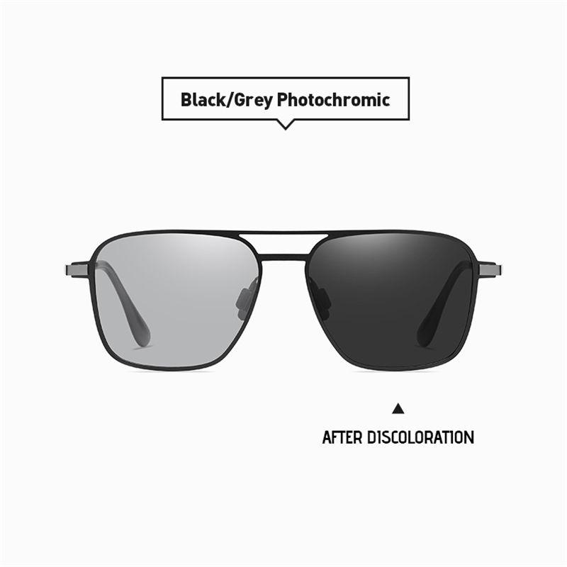 AORON Metal Frame Photochromic Polarized Sunglasses UV400 Anti Glare Sports Driving Fishing Glasses