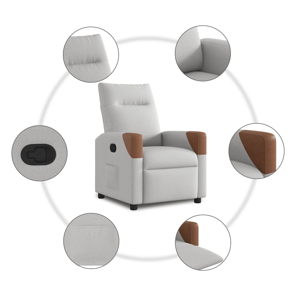 Relax Armchair Cloud Grey Fabric