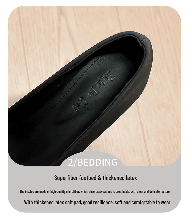 2025 Women's Chunky Heel Square Toe Versatile Low-Cut Shoes, Plus Size 41—43, Perfect for Work and Commute.