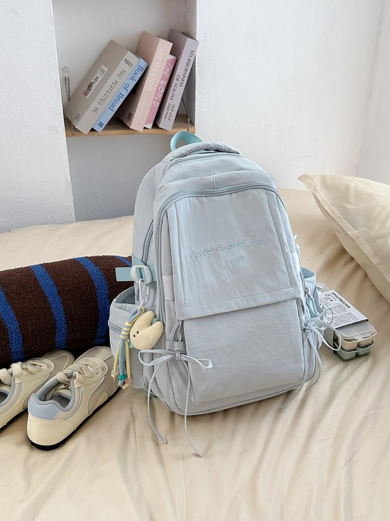 Cream Style High Aesthetic and Large Capacity Backpack for Women, Middle and High School Students, Backpack for College Students