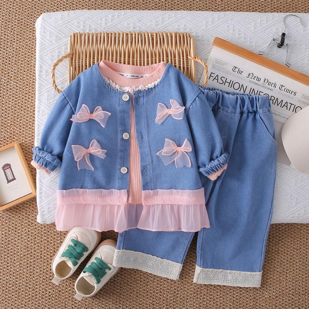 Kids Casual Long-Sleeve Set, Comfortable Daily Wear Outfits
