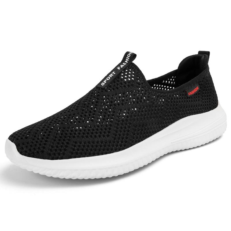 2025 Lightweight Men Casual Shoes Breathable Male Sneakers Anti-slip Flats Outdoor Walking Summer Mesh Loafers for Men Pius Size