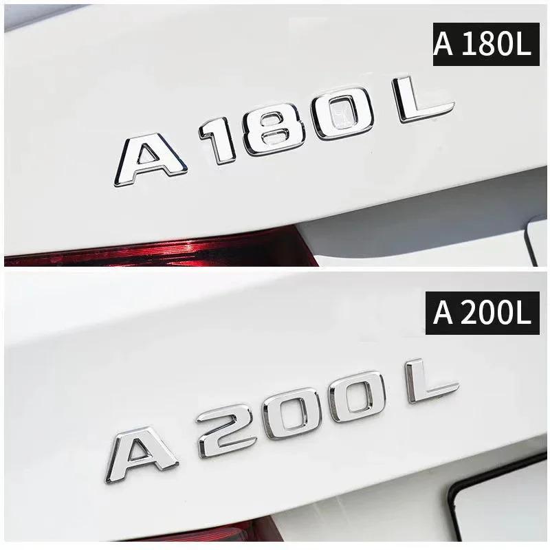 Car Trunk Letters Logo Emblem Badge Decals Sticker For Mercedes-Benz A Class A35 A45 A200 A220 A250 A260 4Matic W169 W176 W177 UX0