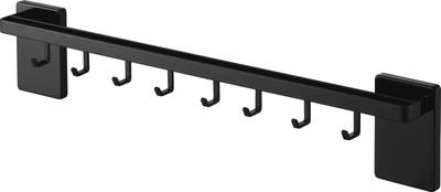 Yamazaki Tower Film Kitchen Tool Bar with X D7 X Can Also Store Pot Easy Model 10413 Hooks, Hooks, W55, Black, W55.1 H10cm, Lids, Installation,