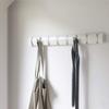 Stylish Milky White Space Aluminum Adhesive Hooks For Bathroom And Door Use