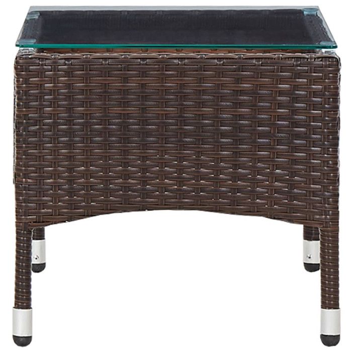 VidaXL Table basse Marron 60x40x36 cm Résine tressée