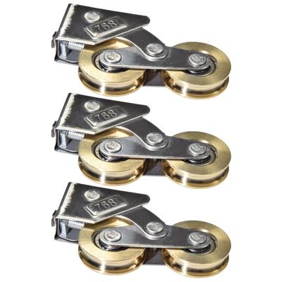 Rueda de polea para puerta corredera, rodillo, ruedas para ventana, ruedas, rueda de latón, armario, puerta móvil, riel de polea, herrajes para muebles