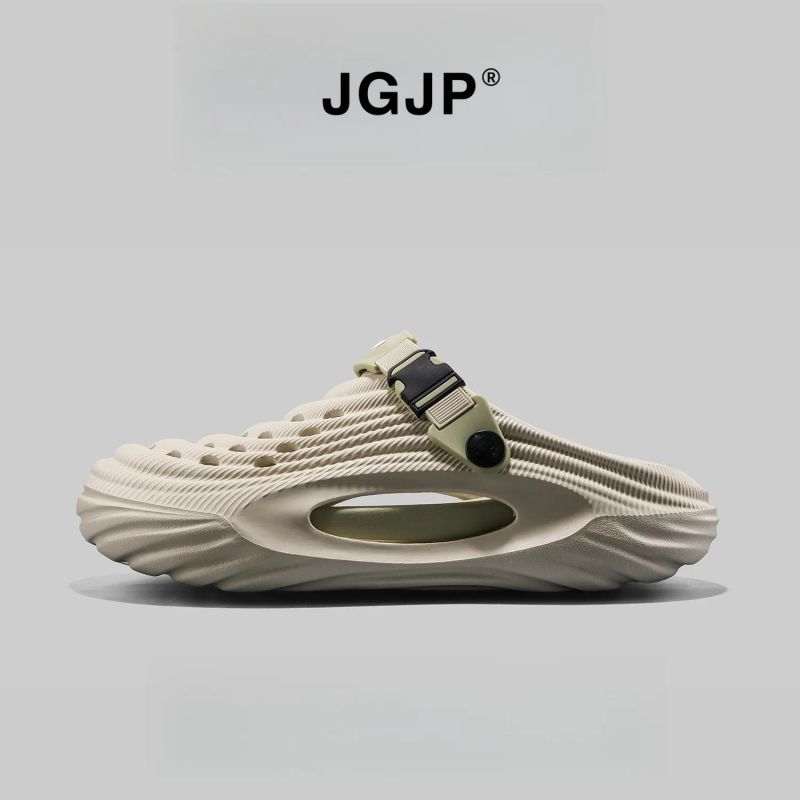 

Jgjp Two-Color Ripple Hole Shoes Baby Boy and Girl Summer Outwear Detachable Thick Sole Height Increasing Breathable Two-Way Closed Toe Sandals