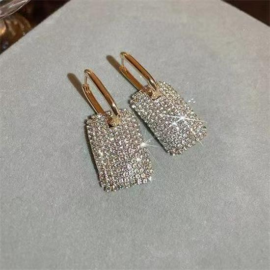 Elegant Diamond Geometric Square Ear Cuffs for Women - 2023 Chic and Bold Earrings