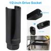 2 Pcs O2 Oxygen Sensor Removal Tool Set 7/8" 22Mm Slotted Socket 3/8" 1/2" Drive Drive Car Oxygen Sensor Socket Wrench