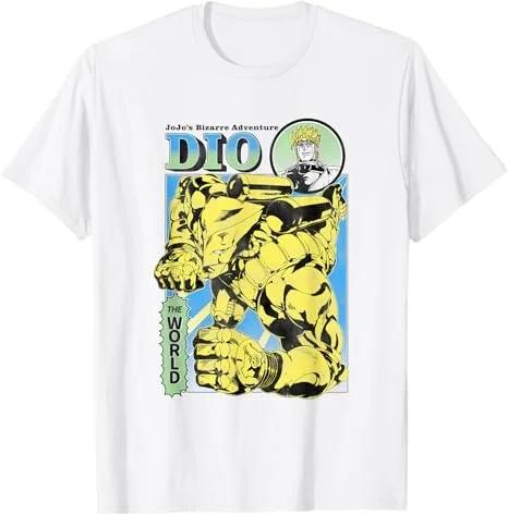 

2026 Новая Мода Оверсайз Высокое Качество JoJo s Bizarre Adventure Короткий Рукав Летний Мужской Повседневный Чистый Хлопок Футболка... S разноцветный